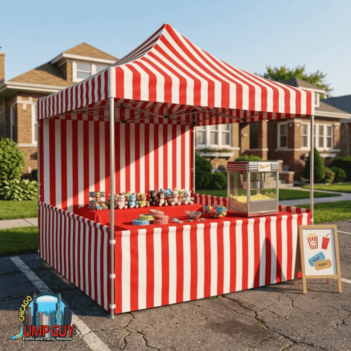 Carnival Tent Booth rental for Mundelein IL events in ZIP code 60060