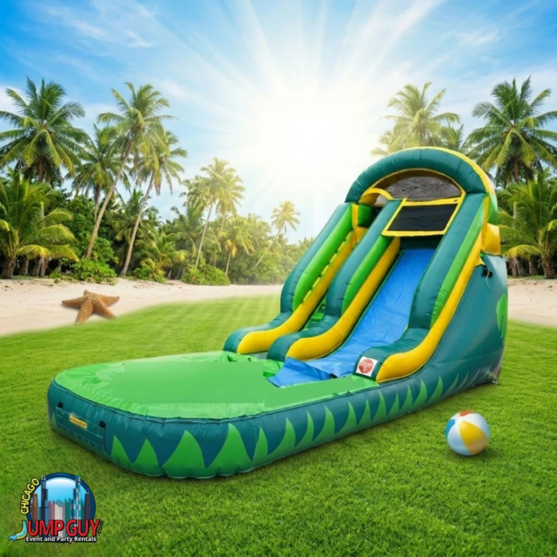 13Ft Palm Tree Water Slide rental for Mundelein IL events in ZIP code 60060