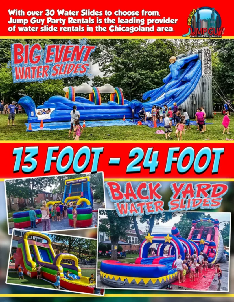Big Event Backyard Water Slide rental for Mundelein IL events in ZIP code 60060