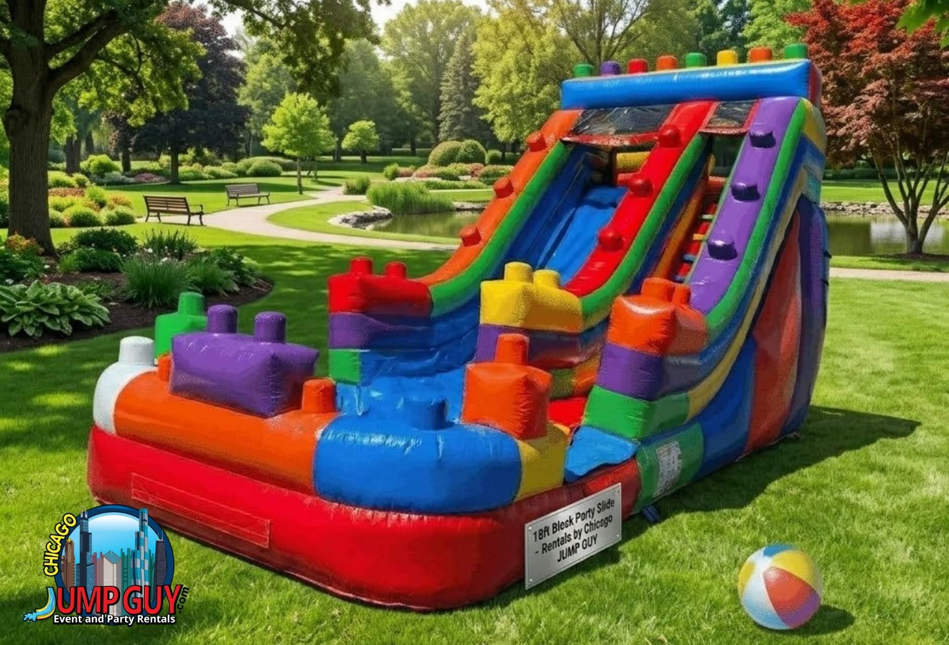 Single Lane Water Slide Backyard rental for Mundelein IL events in ZIP code 60060