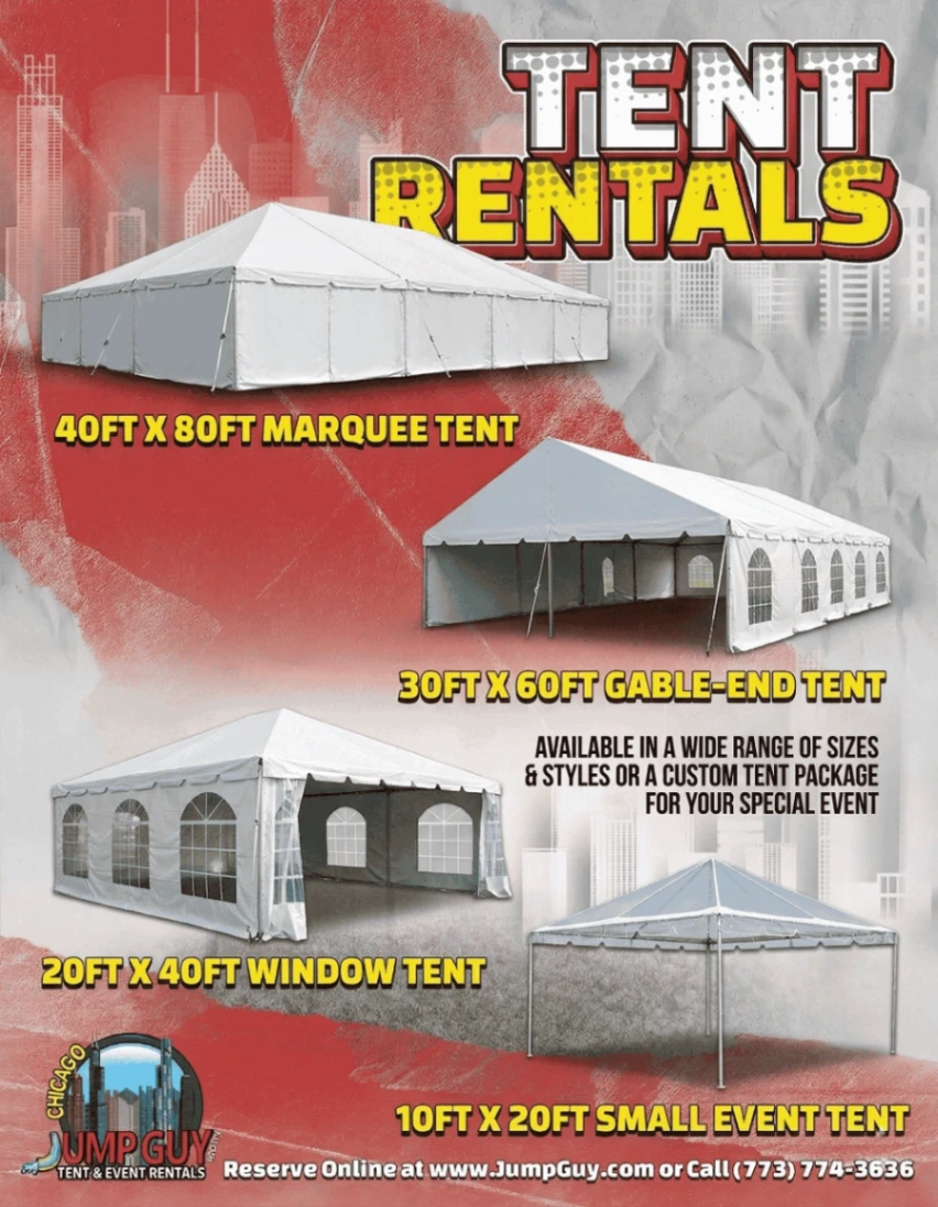 Tent rental for Mundelein IL events in ZIP code 60060