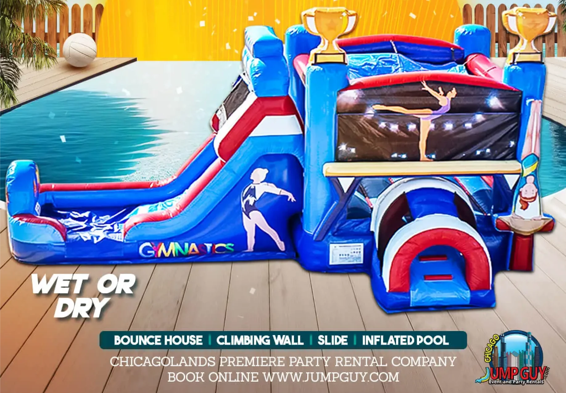 Wet and Dry Combo Bounce House Rentals in Mundelein IL